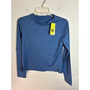 NWT All in Motion Long Sleeve T-Shirt Athletic Gym Casual Blue Size Small
